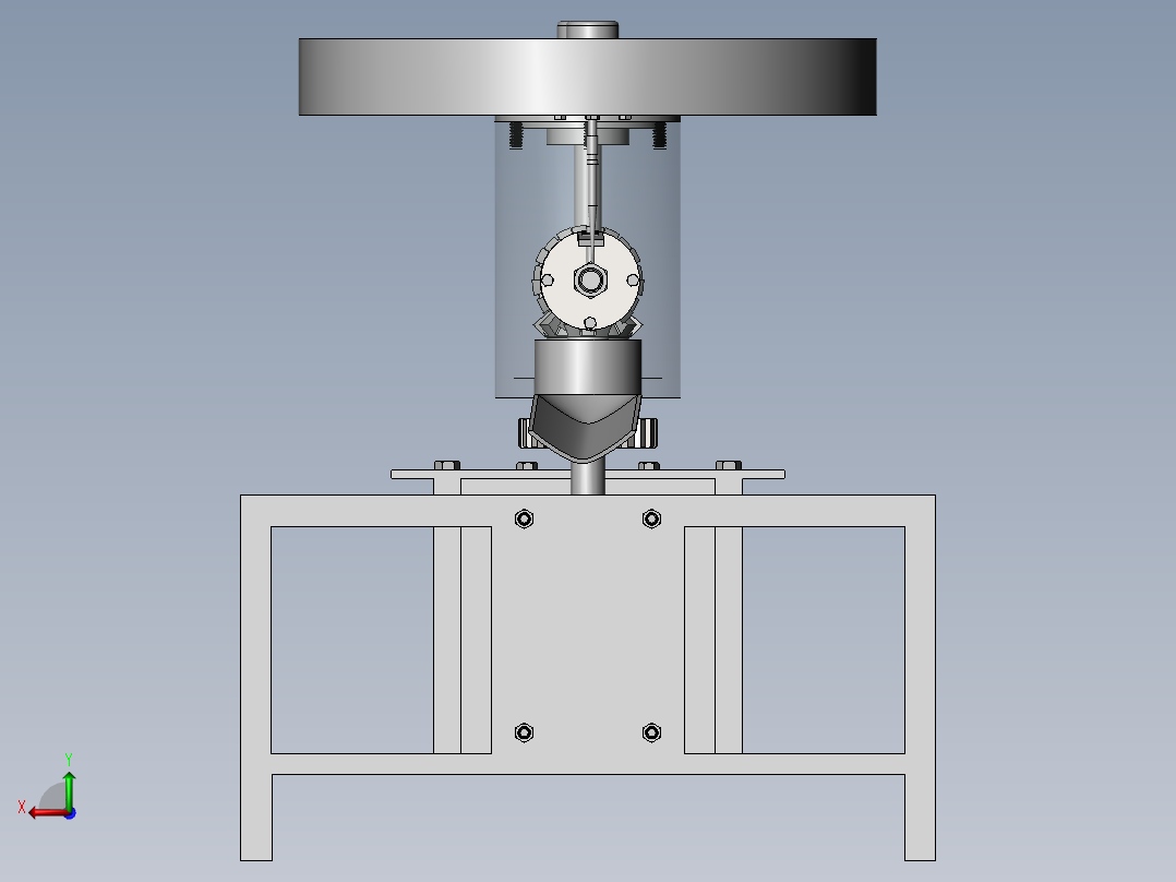 JX456-苹果自动去皮机机械设计-三维仿真视频后视图