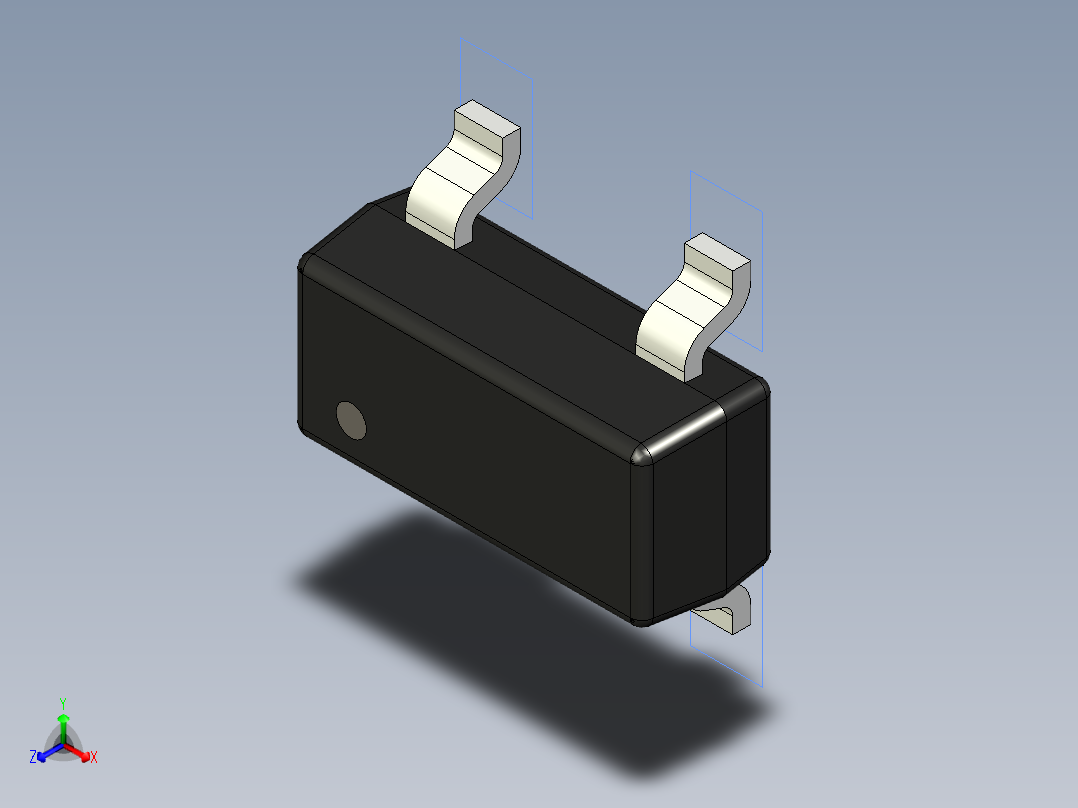 分立半导体元件封装-TO-253AA正等轴测图