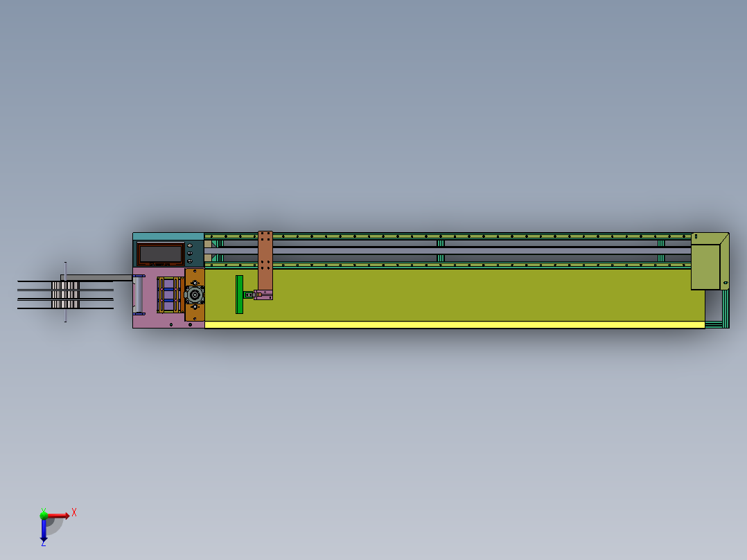 定长裁断机sw18可编辑俯视图
