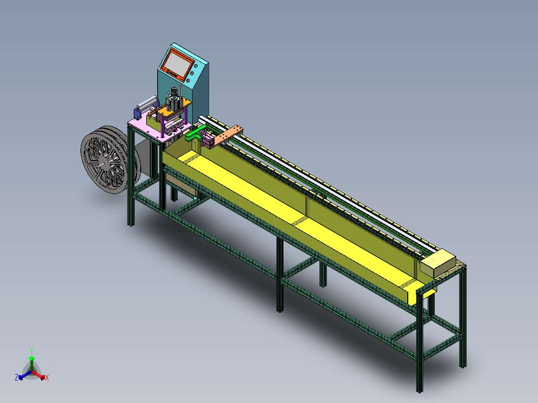 定长裁断机sw18可编辑正等轴测图