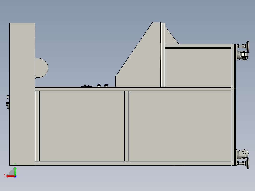除尘柜 打磨除尘工作台后视图