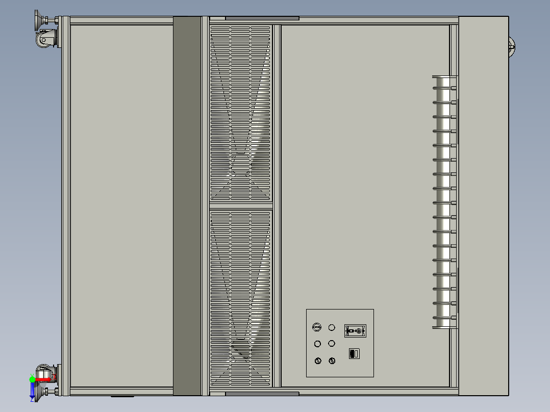 除尘柜 打磨除尘工作台俯视图