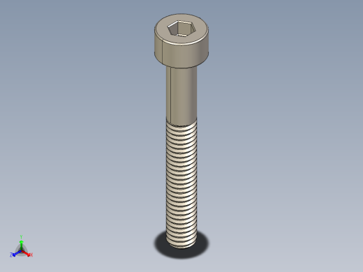 Screw_DIN_912_M4x30_A2.STEP公制内六角螺钉