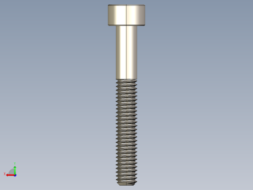 Screw_DIN_912_M4x30_A2.STEP公制内六角螺钉后视缩略图