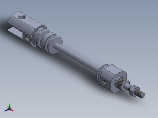 气动缸（圆形后部安装）16x5x55毫米
