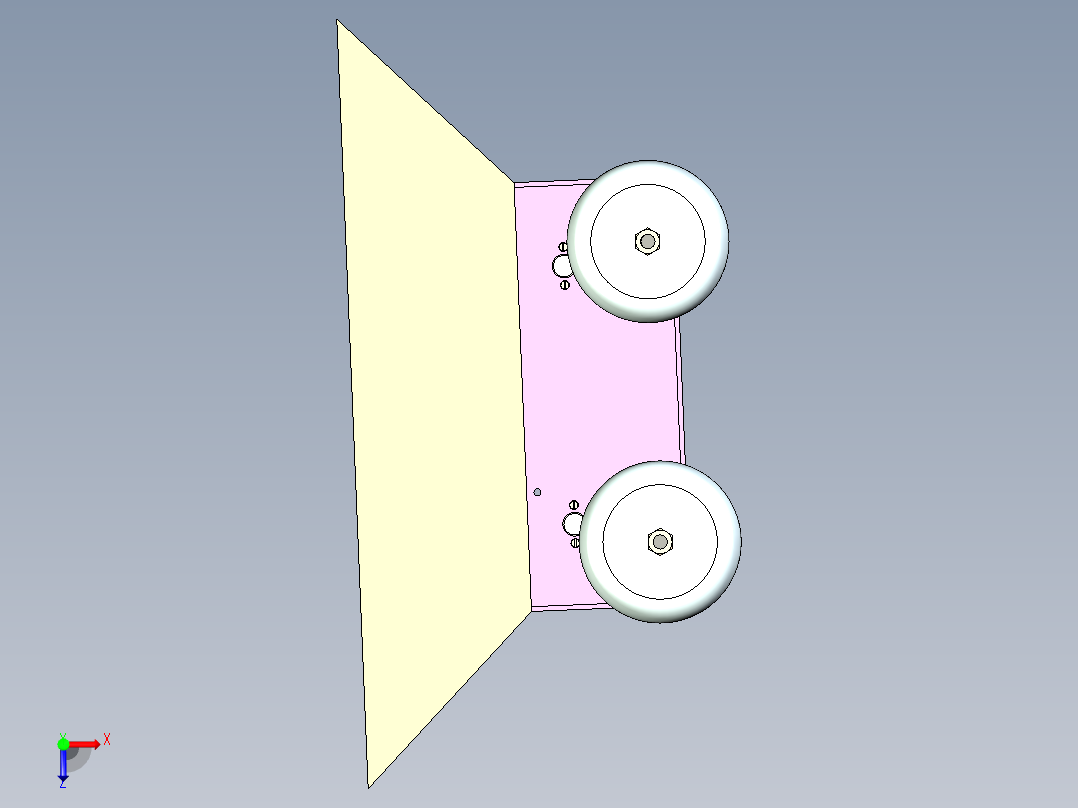 接料小车设计俯视图