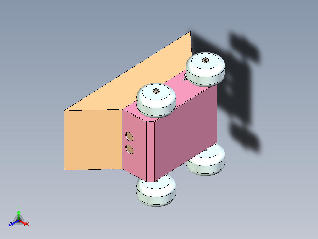 接料小车设计正等轴测图