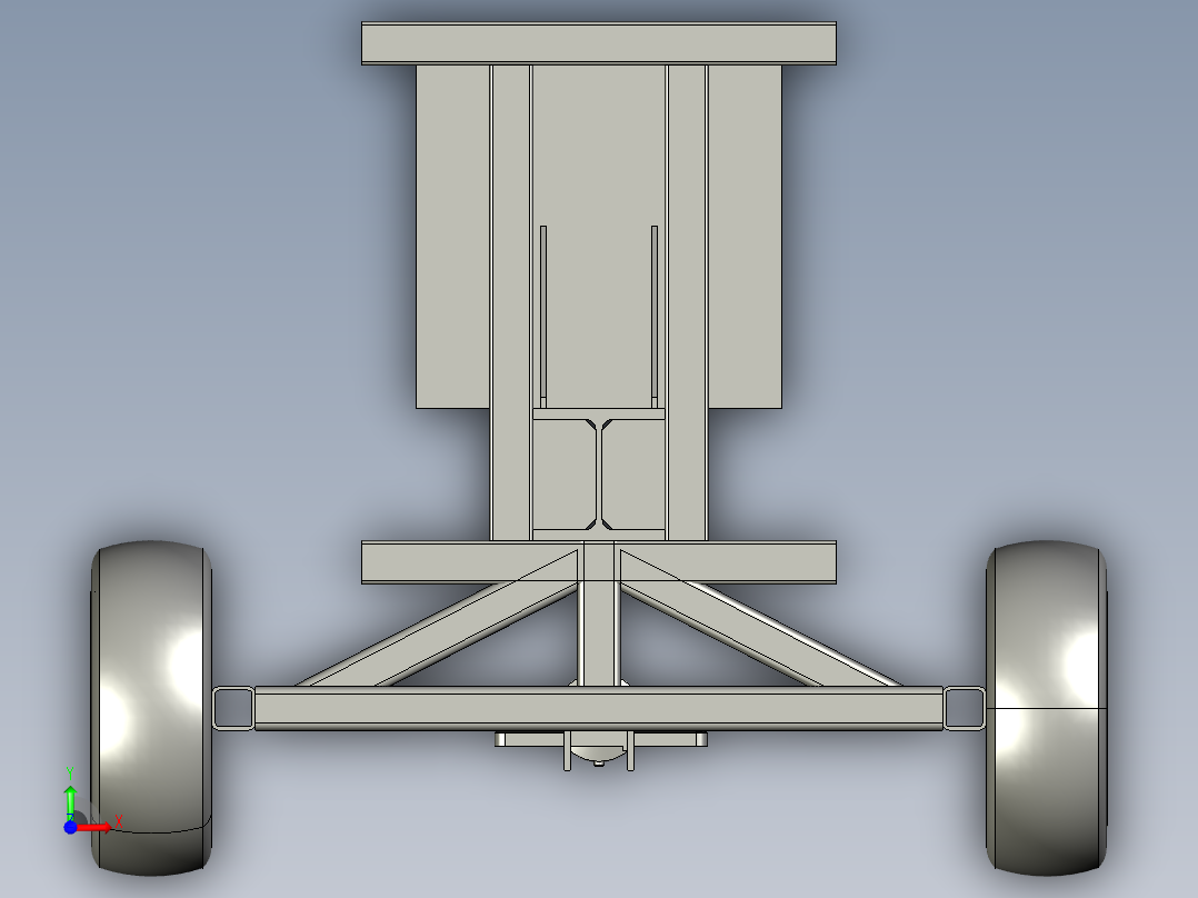 B2004580-木材劈木机前视图