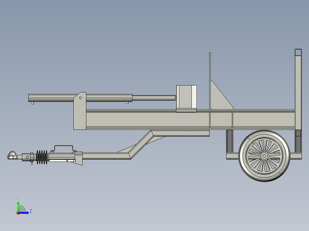 B2004580-木材劈木机左视图