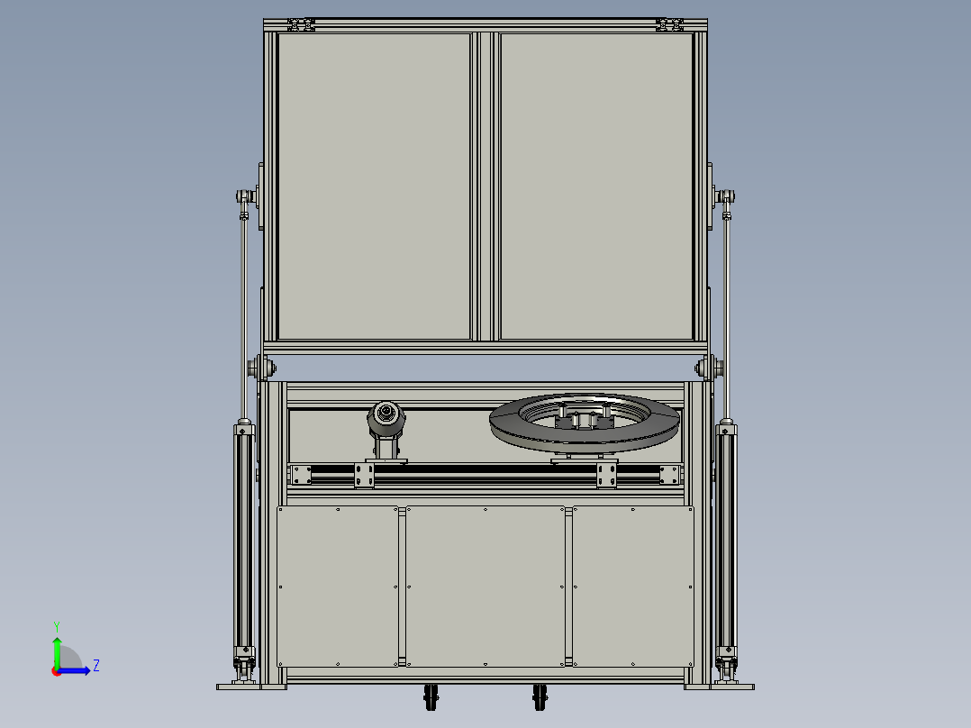 齿轮轴&amp;齿轮机加吹扫工位左视图