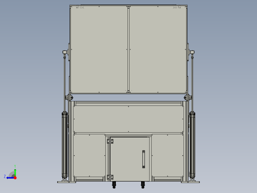 齿轮轴&amp;齿轮机加吹扫工位右视图