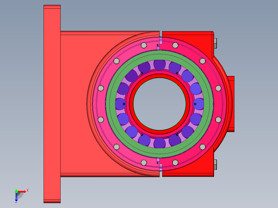 实例轴承座俯视图