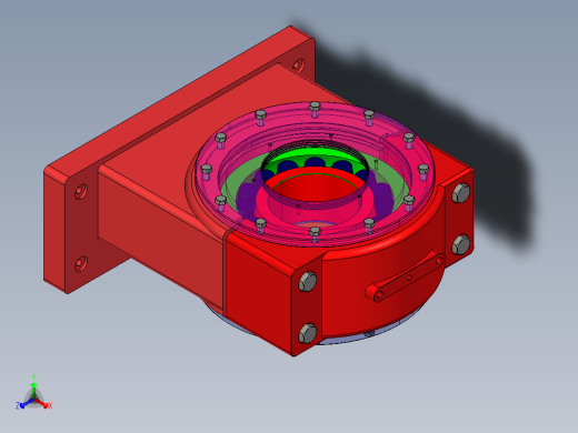 实例轴承座正等轴测缩略图