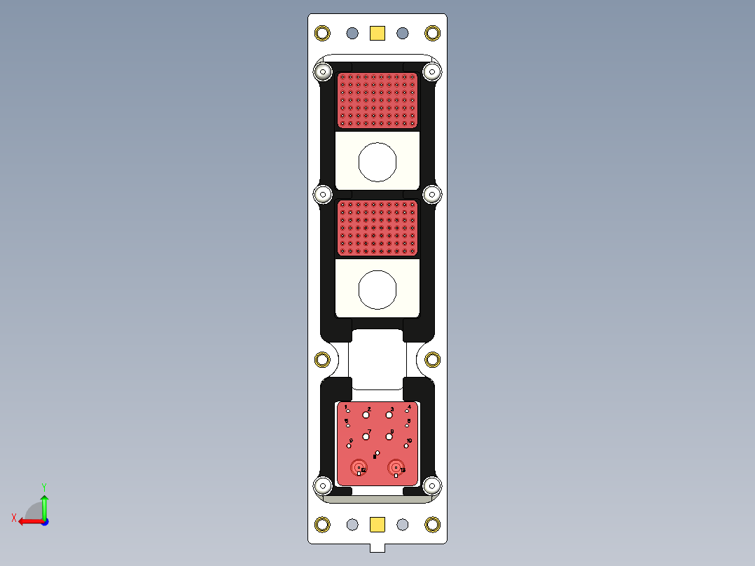 连接器插座ARINC 71C1后视图