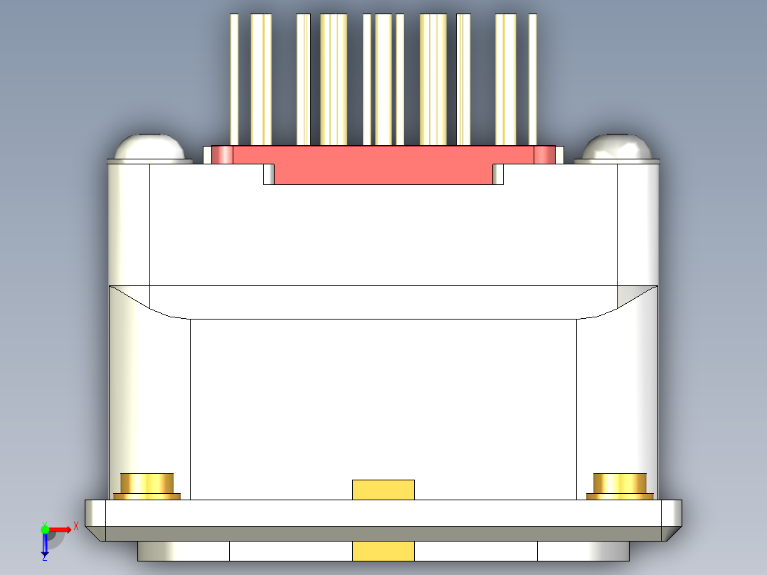 连接器插座ARINC 71C1俯视图