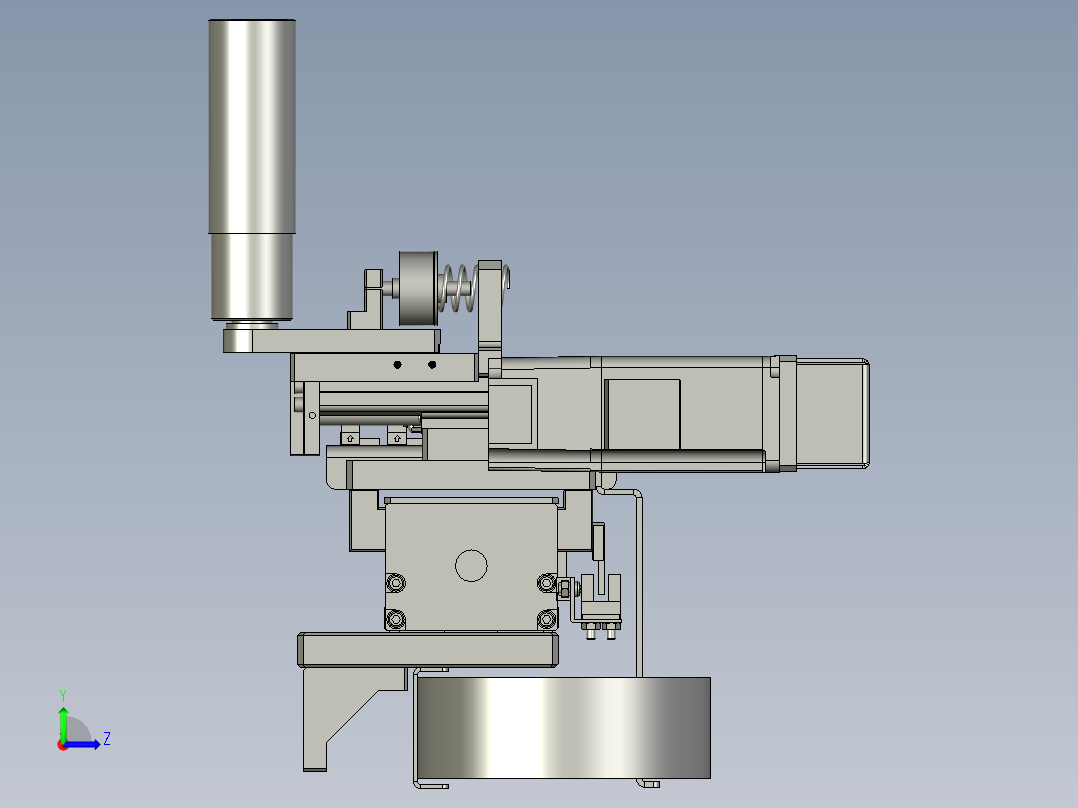 02-00-07撕膜滚轮组件左视图