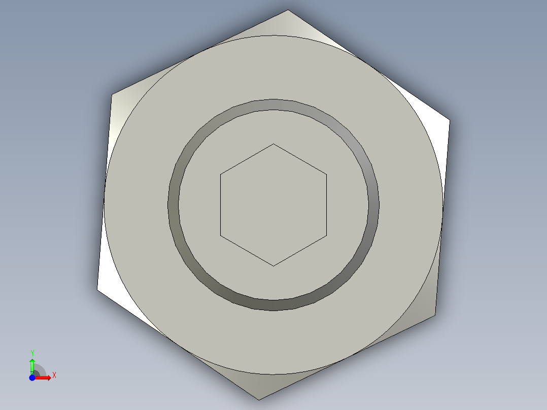 B-M10x60基米螺丝前视图