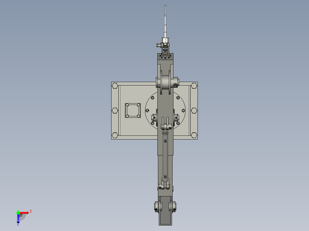 焊接操作机(工作状态)俯视图