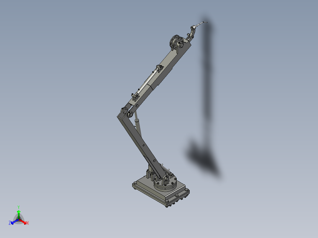 焊接操作机(工作状态)正等轴测图