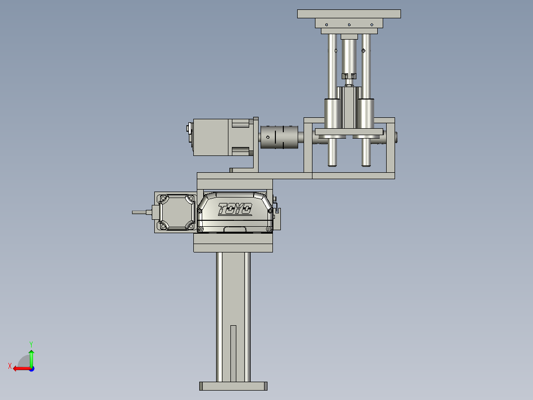 2017-360自动旋转伸缩台后视图