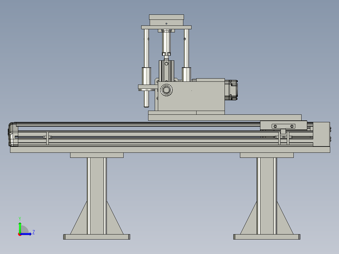 2017-360自动旋转伸缩台左视图