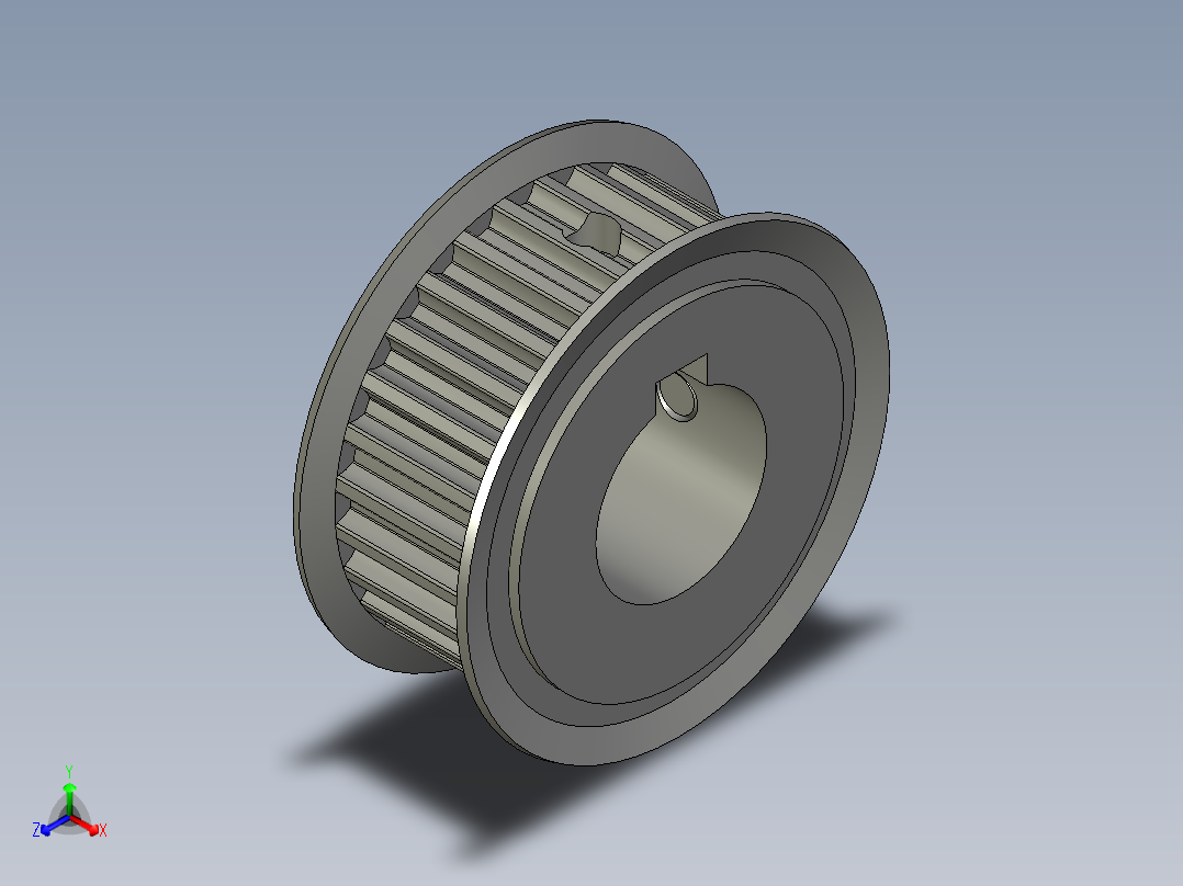 同步带轮PTPA28P5M150-A-N20-ts正等轴测图