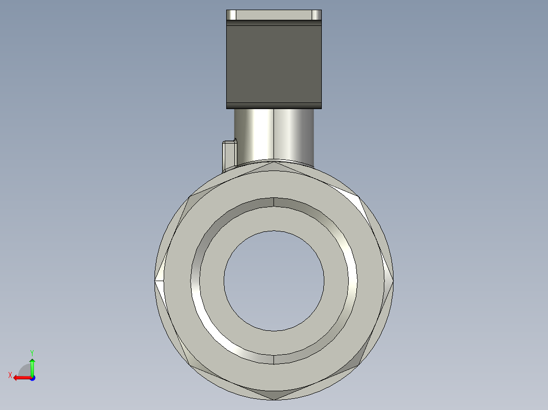黄铜球阀DN25后视图