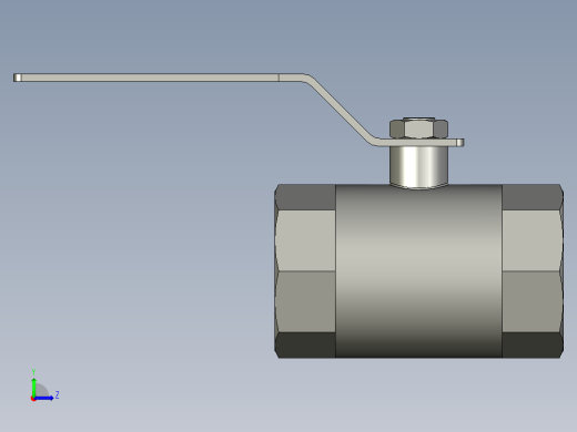 黄铜球阀DN25左视缩略图