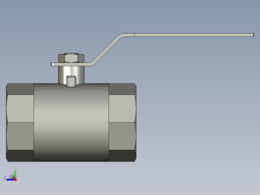 黄铜球阀DN25右视缩略图