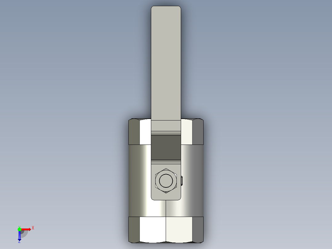 黄铜球阀DN25俯视图