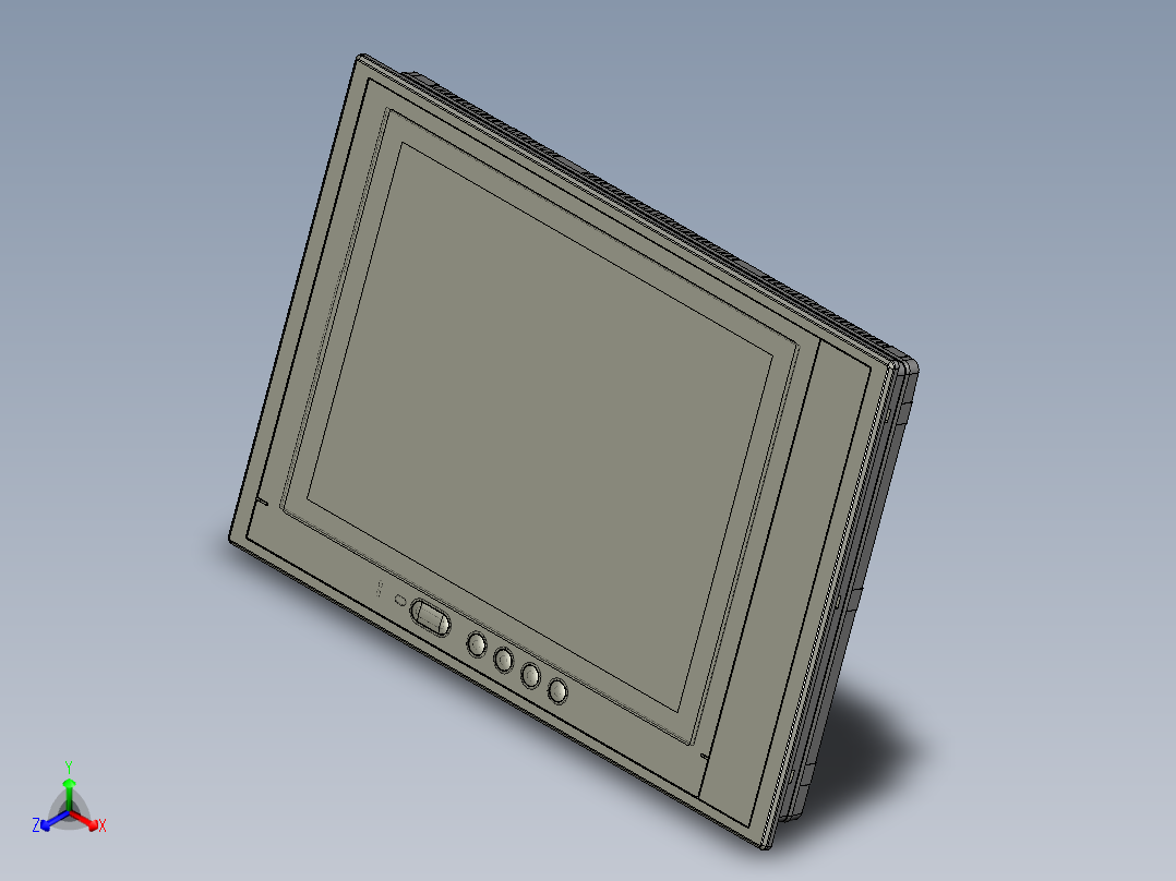 A-显示器CA-MP120_OP-87262-A-A正等轴测图