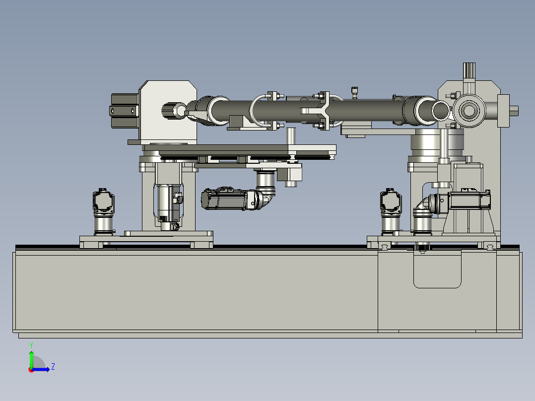 腕臂总装平台装配左视图