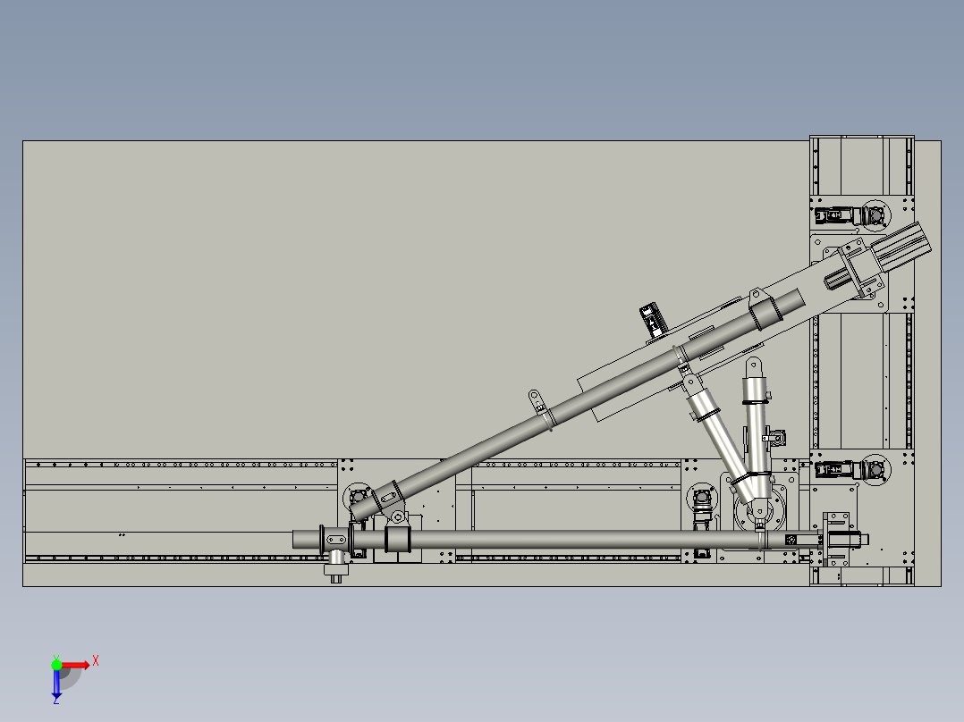 腕臂总装平台装配俯视图