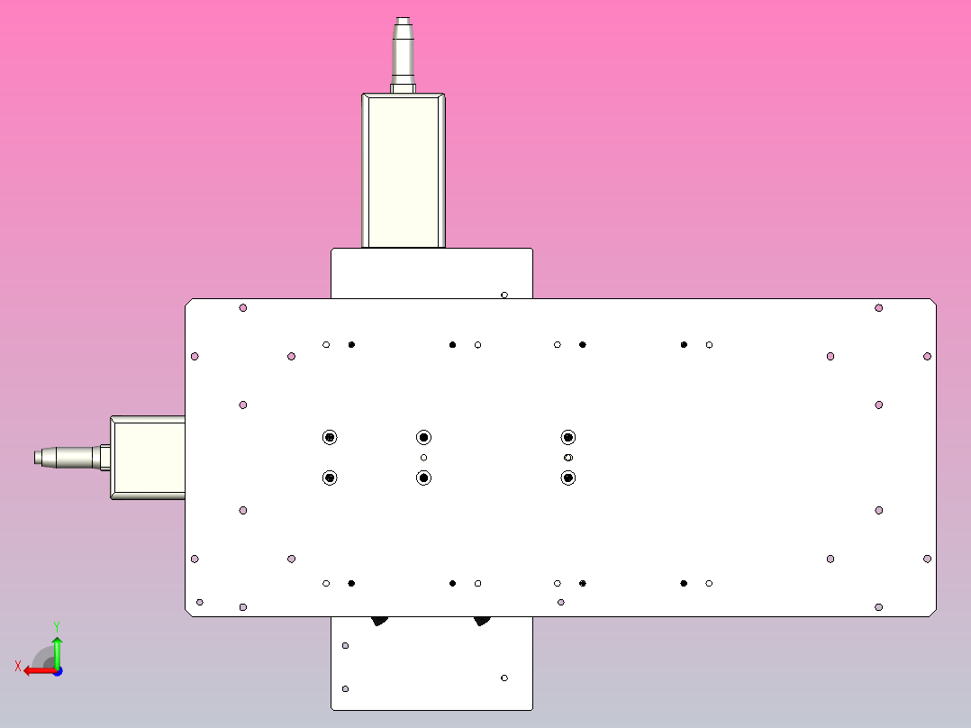 一种推杆状物料的下料模组后视图