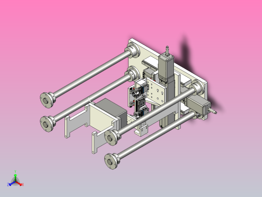 一种推杆状物料的下料模组正等轴测缩略图