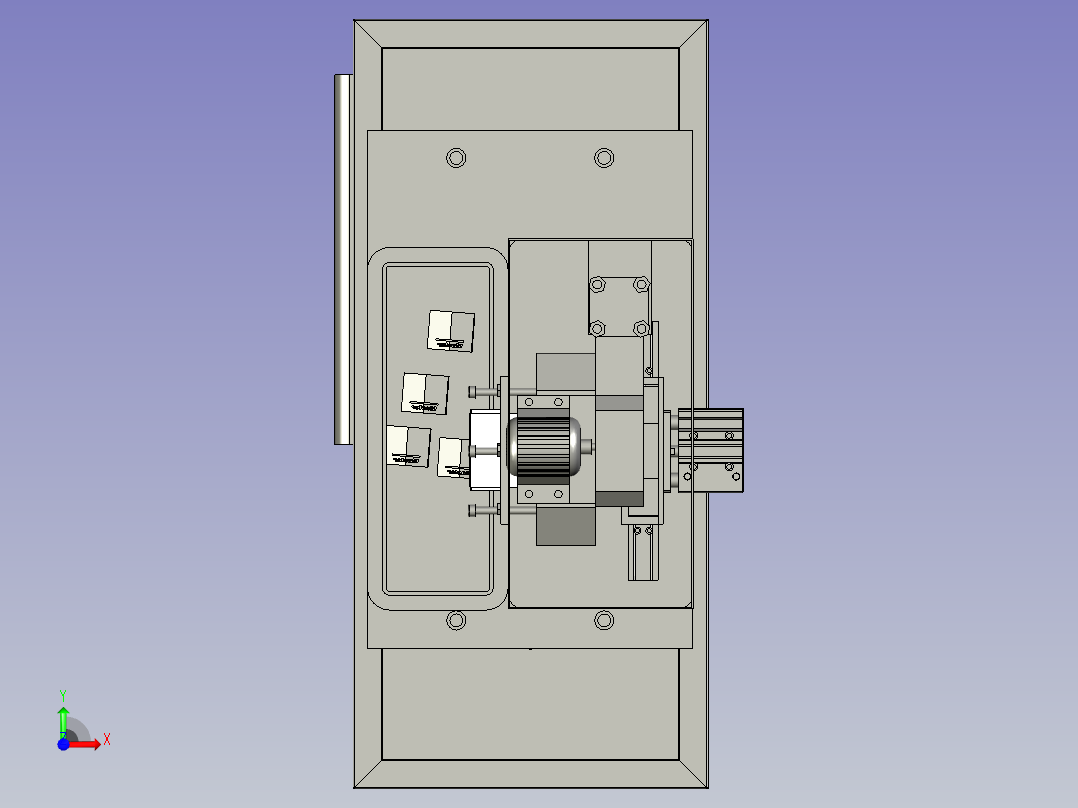 电子器件生产工艺的连续分切设备前视图