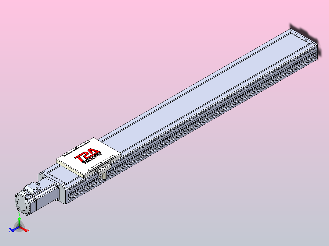 滚珠丝杠直线轴带导轨全封闭TPA-HCR-110D-1610C-L750-M-Y-P40-N3主视图