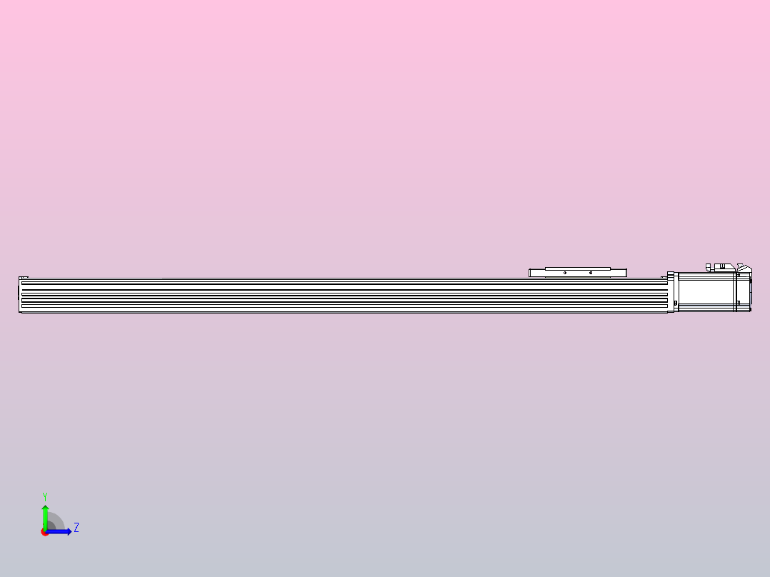 滚珠丝杠直线轴带导轨全封闭TPA-HCR-110D-1610C-L750-M-Y-P40-N3左视图