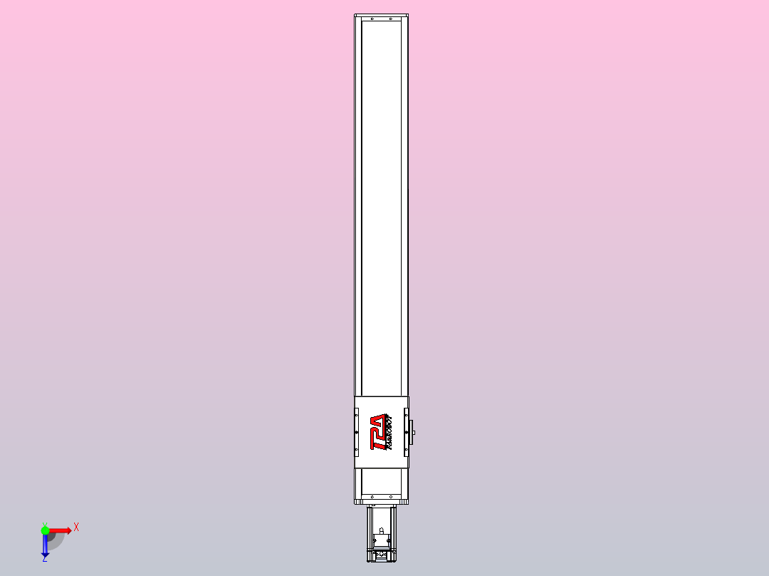 滚珠丝杠直线轴带导轨全封闭TPA-HCR-110D-1610C-L750-M-Y-P40-N3俯视图