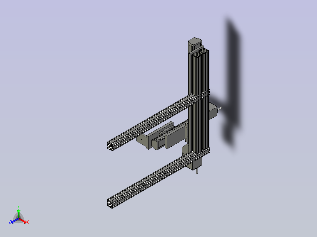 电脑主机外壳自动加工生产线设计-搬送贴标机构-V1主视图