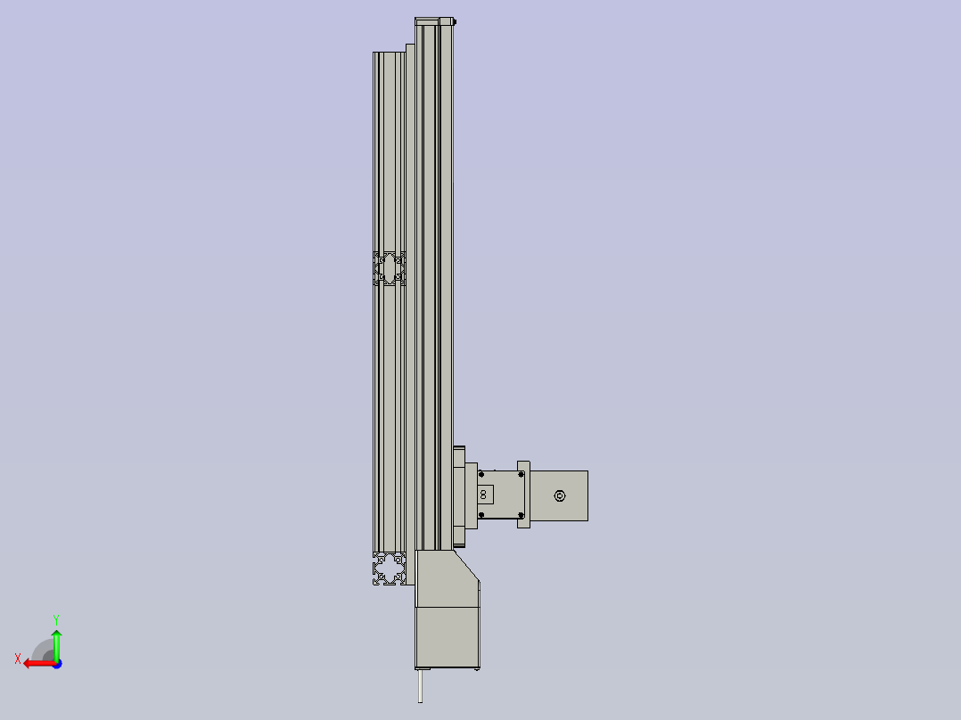 电脑主机外壳自动加工生产线设计-搬送贴标机构-V1后视图