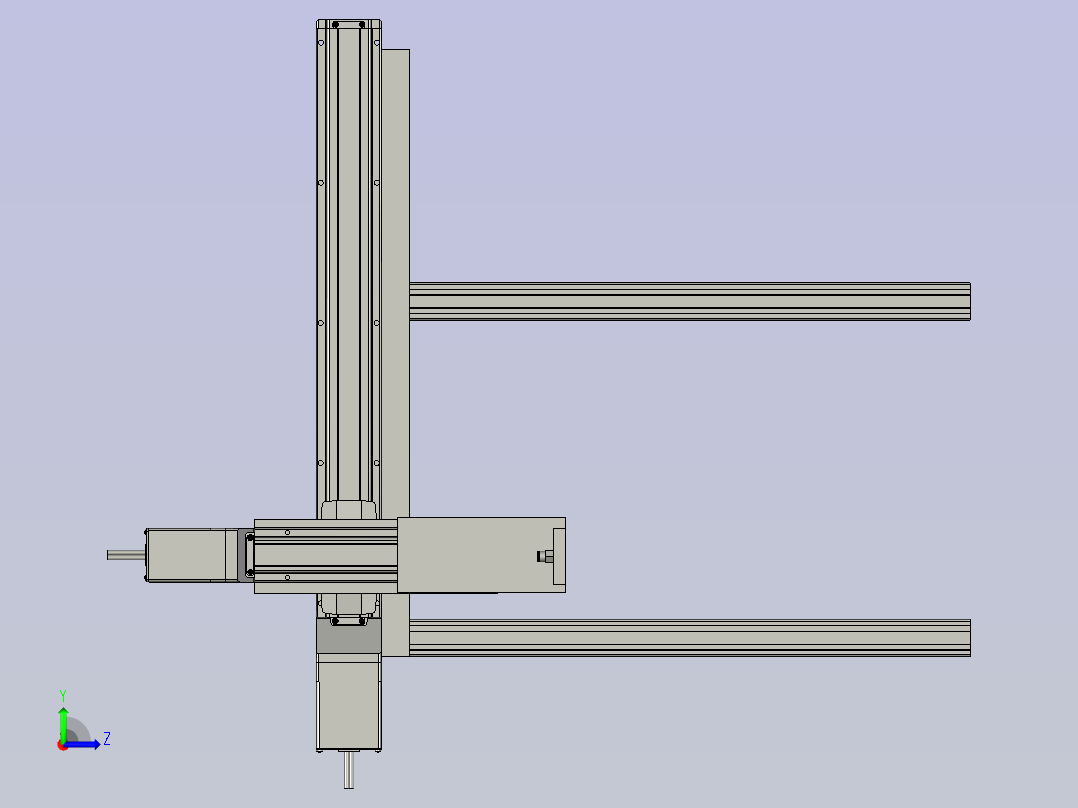 电脑主机外壳自动加工生产线设计-搬送贴标机构-V1左视图