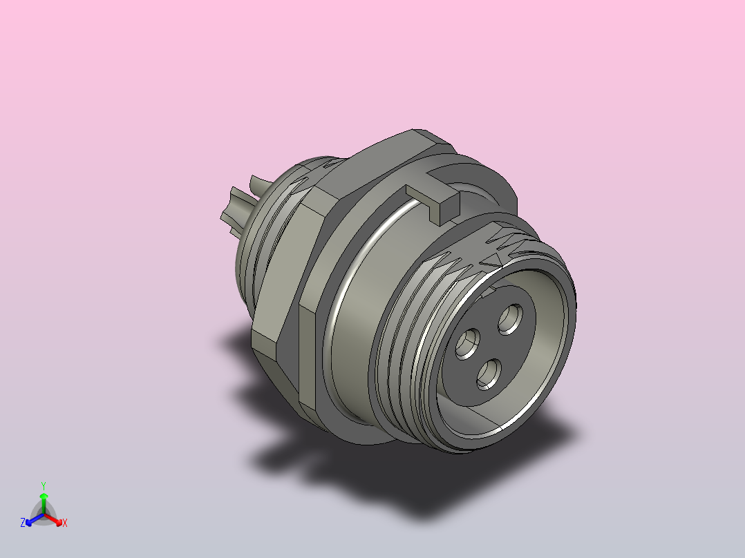 威浦连接器SP1312-S3正等轴测图