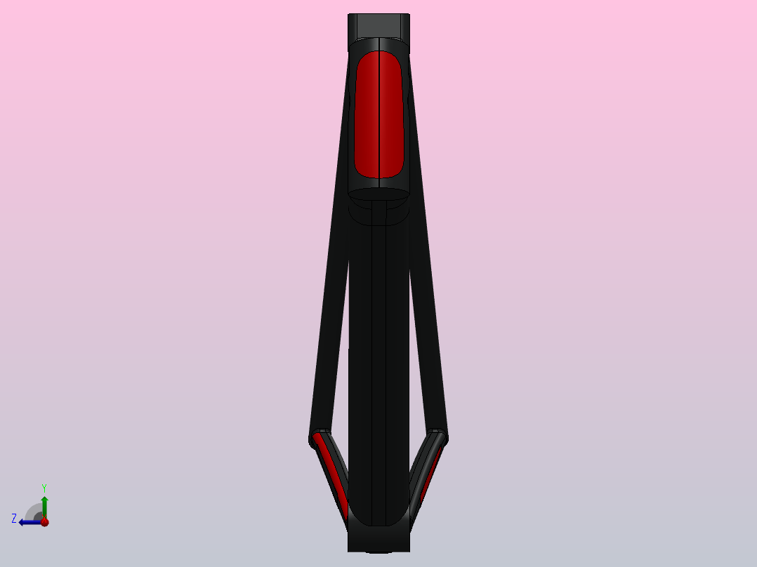 自行车车架设计右视图