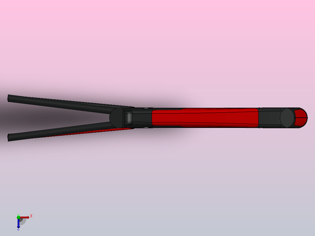 自行车车架设计俯视图