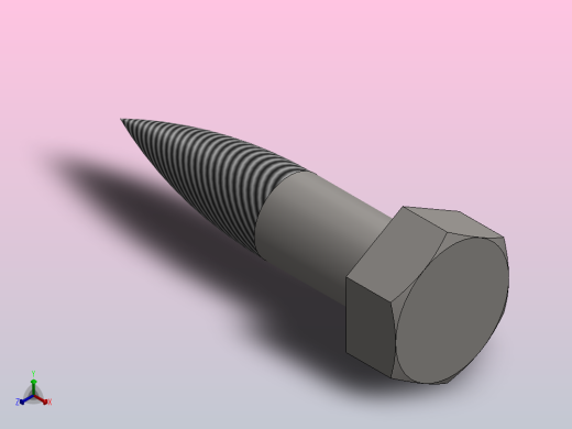 木螺钉DIN 571正等轴测缩略图