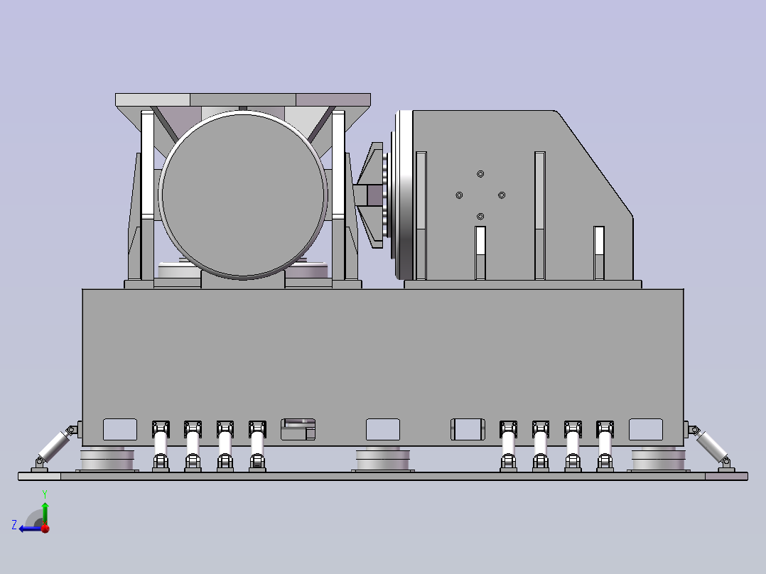 实验室振动台右视图