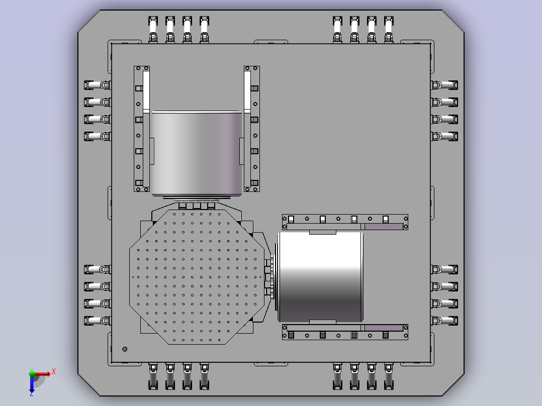 实验室振动台俯视图