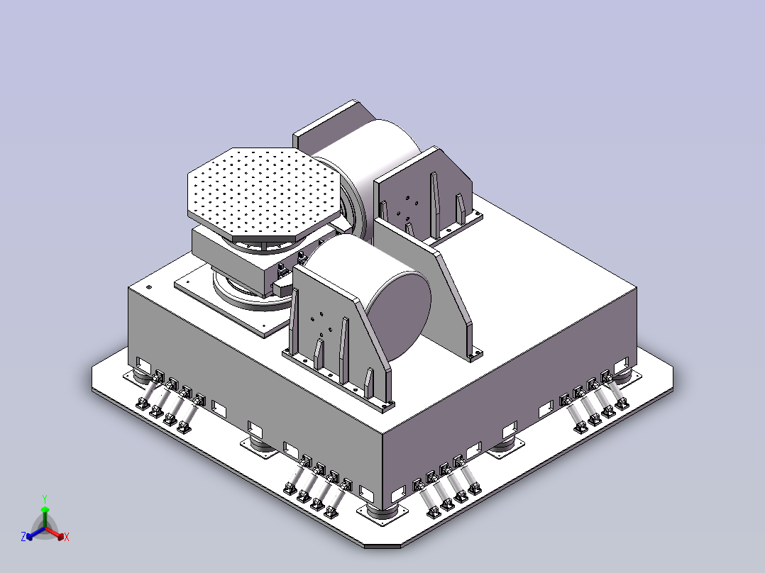 实验室振动台正等轴测图