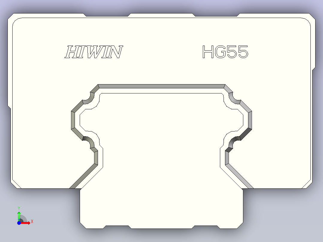 上银导轨 HGL55CA前视图